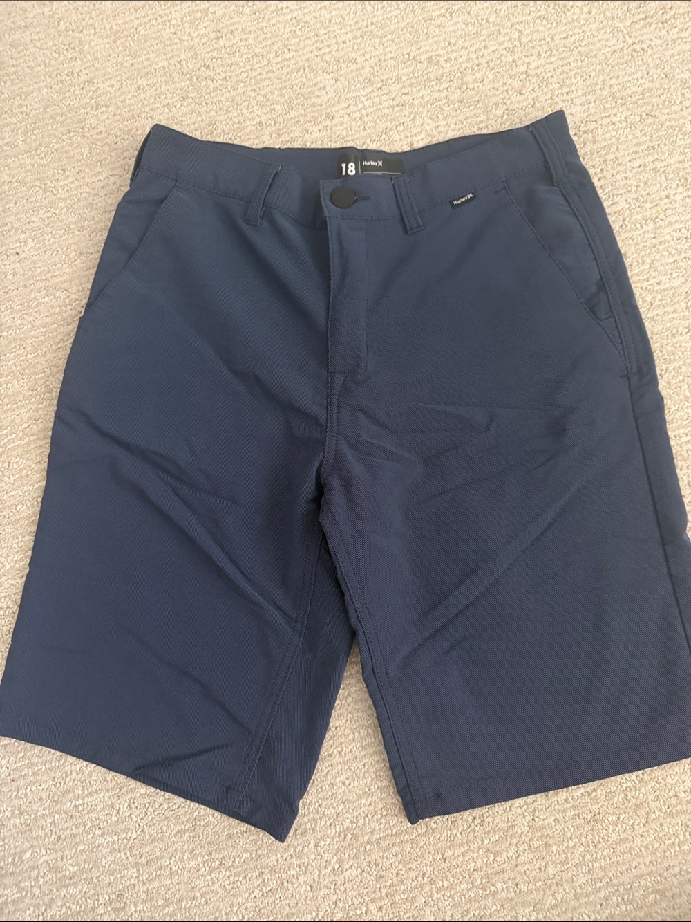 EUC Hurley Boys Dark Navy Hybrid Shorts Size 18